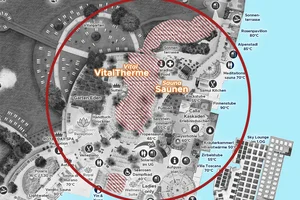 Champagne Pool and Meditation Pool at the site map.