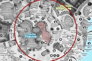 Vitality Pool in the site map of Therme Erding